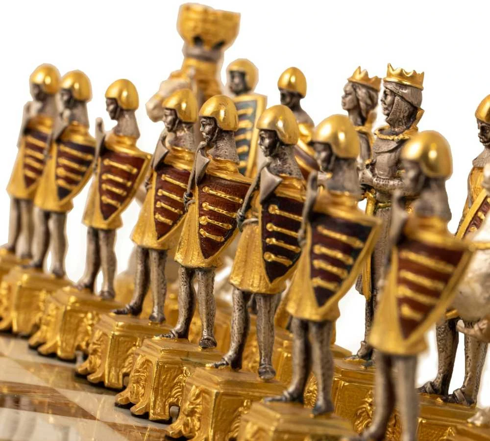 Italfama Viduramžių riteriai vs Vikingai: meniški ypatingos prabangos šachmatai