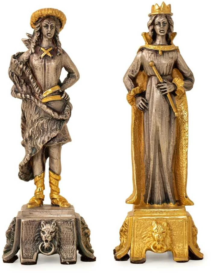 Italfama Viduramžių riteriai vs Vikingai: meniški ypatingos prabangos šachmatai