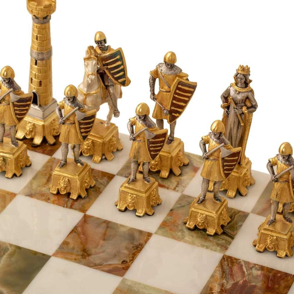 Italfama Viduramžių riteriai vs Vikingai: meniški ypatingos prabangos šachmatai