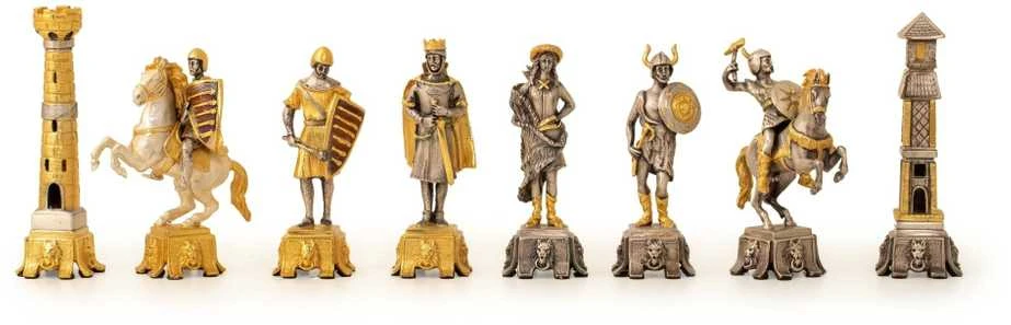 Italfama Viduramžių riteriai vs Vikingai: meniški ypatingos prabangos šachmatai