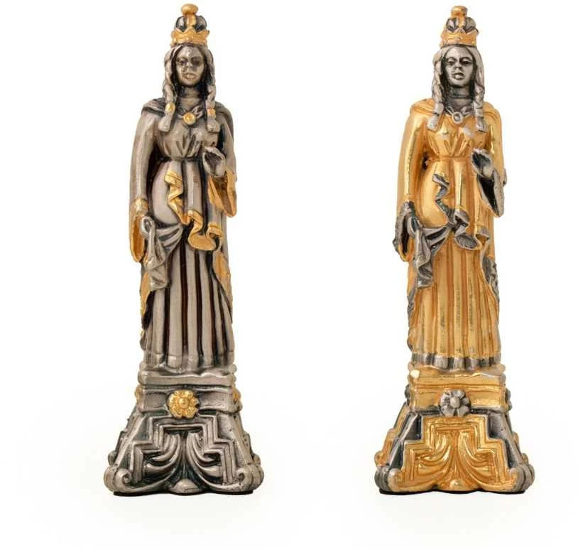 Italfama VIKINGAI: ypač prabangūs šachmatai iš Bronzos dengti tikru 24K auksu