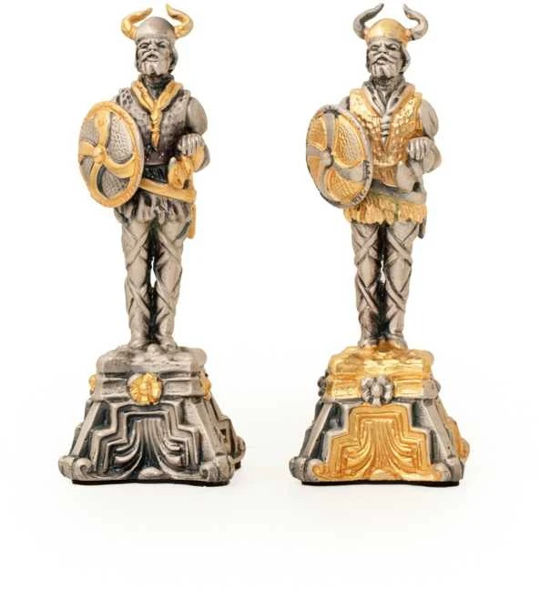 Italfama VIKINGAI: ypač prabangūs šachmatai iš Bronzos dengti tikru 24K auksu