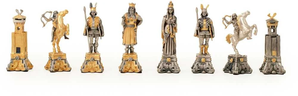 Italfama VIKINGAI: ypač prabangūs šachmatai iš Bronzos dengti tikru 24K auksu