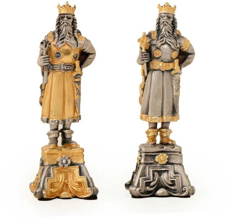 Italfama VIKINGAI: ypač prabangūs šachmatai iš Bronzos dengti tikru 24K auksu
