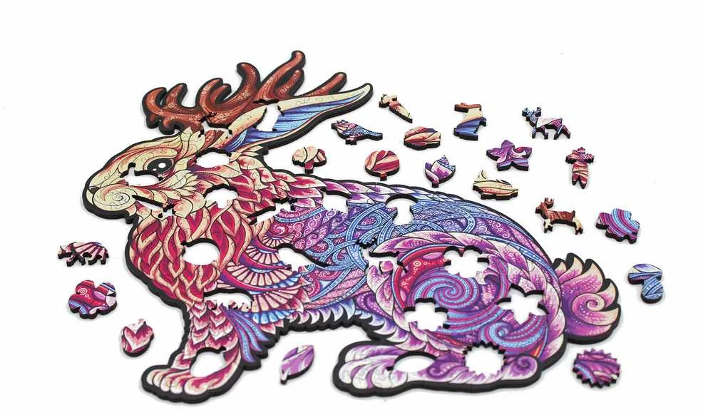 Fantasy Puzzles Jackalope Dėlionė Iš Medžio L Dydis (300 detalių)