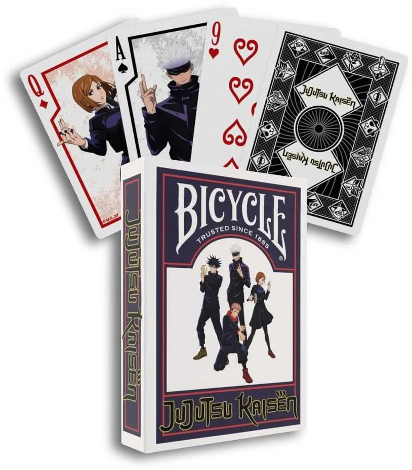 Jujutsu Kaisen Bicycle žaidimo kortos – pokerio dydis, anime gerbėjams
