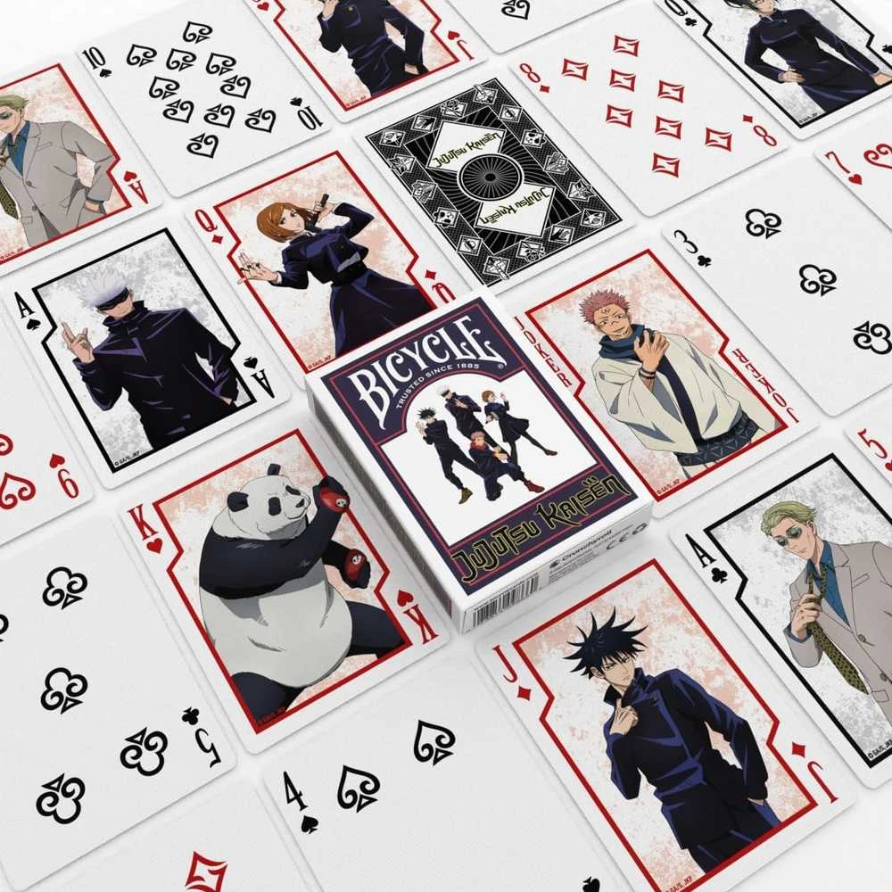 Jujutsu Kaisen Bicycle žaidimo kortos – pokerio dydis, anime gerbėjams