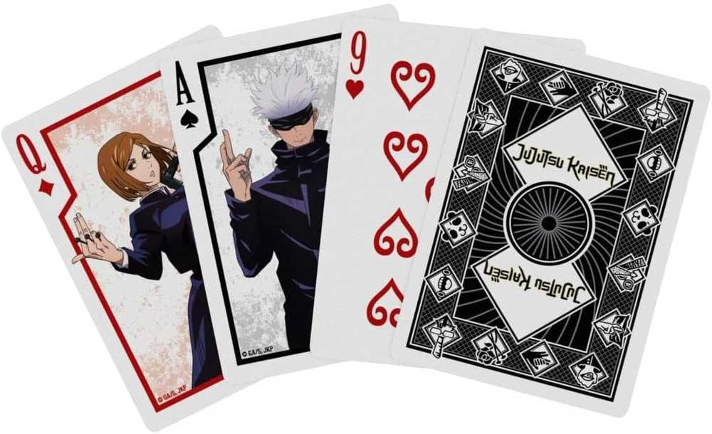 Jujutsu Kaisen Bicycle žaidimo kortos – pokerio dydis, anime gerbėjams