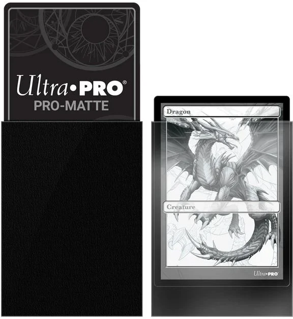 Juodos matinės kortų įmautės Pokémon ir MTG kortoms, 50 vnt., Ultra PRO