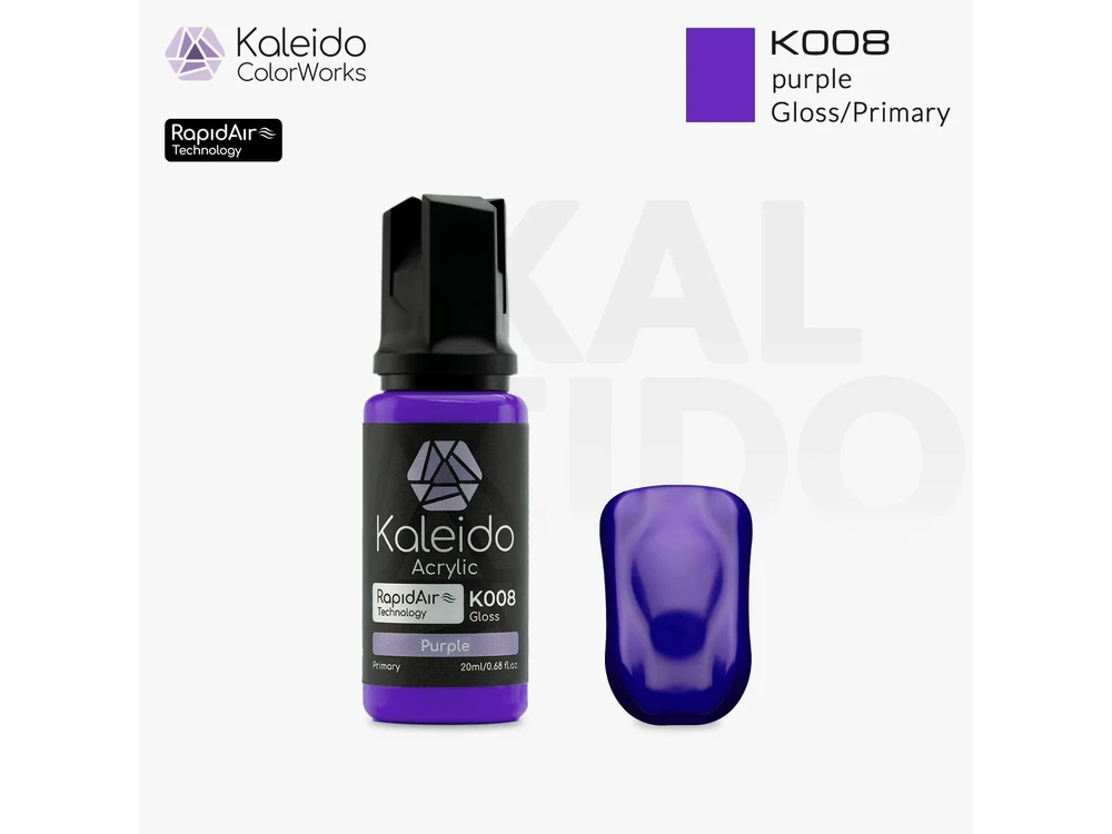 Kaleido Colorworks Kaleido RapidAir akriliniai dažai aerografui Violetinė 20 ml (K008)