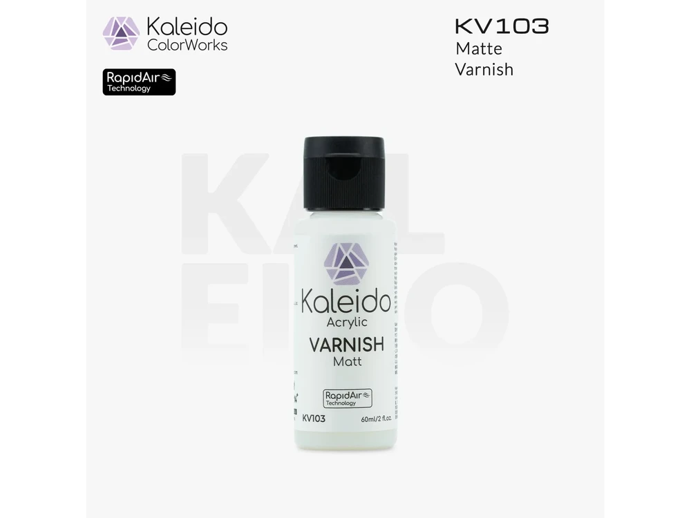 Kaleido ColorWorks Matinis lakas 60 ml KV103 – vandens pagrindo akrilas