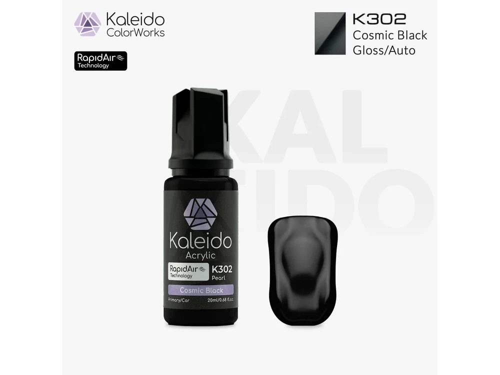Kaleido ColorWorks RapidAir akriliniai dažai Cosmic Juodas 20 ml (Auto Colors)