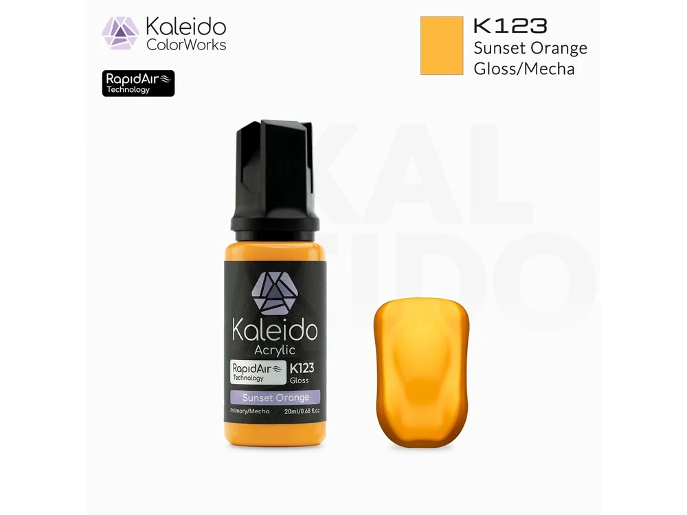 Kaleido ColorWorks RapidAir akriliniai dažai Sunset Oranžinis Mecha 20 ml (K123)