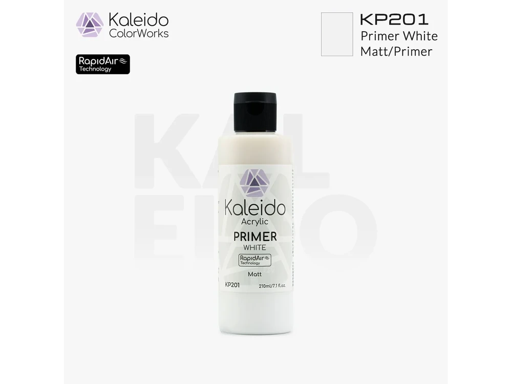 Kaleido ColorWorks RapidAir Primer Baltas akriliniai dažai–gruntas 210 ml KP201