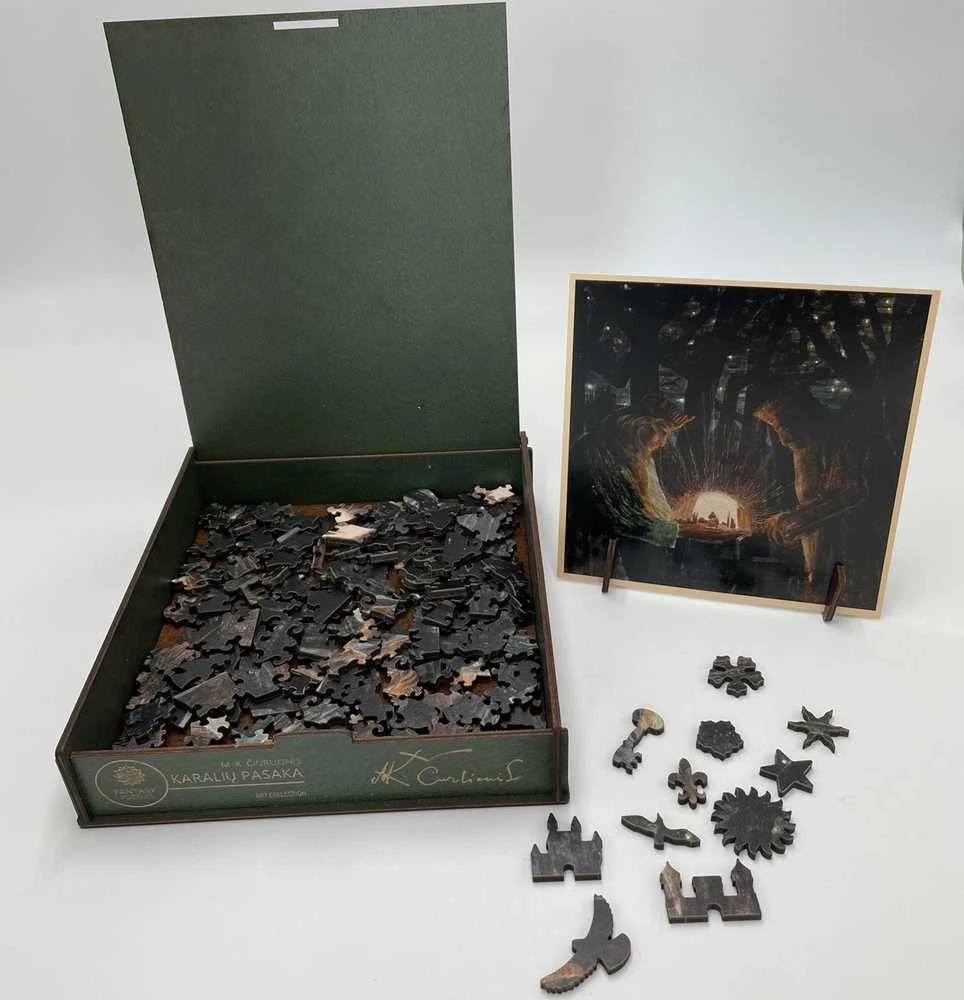 Fantasy Puzzles Medinė dėlionė M.K. Čiurlionis Karalių pasaka – 300 det., unikali dovana
