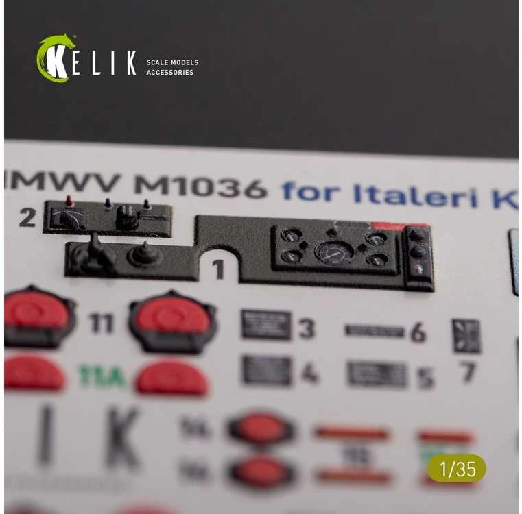 Kelik 3D interjero lipdukai Italeri HMMWV M1036 TOW, 1/35