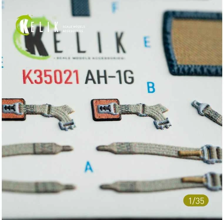 Kelik Bell AH-1G Cobra 1/35 vidiniai 3D lipdukai ICM rinkiniui