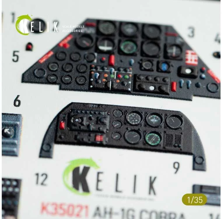 Kelik Bell AH-1G Cobra 1/35 vidiniai 3D lipdukai ICM rinkiniui