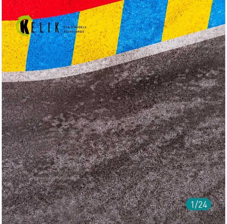 Kelik Le Mano 24 val. posūkio asfalto kelias, akrilo pagrindas 1/24