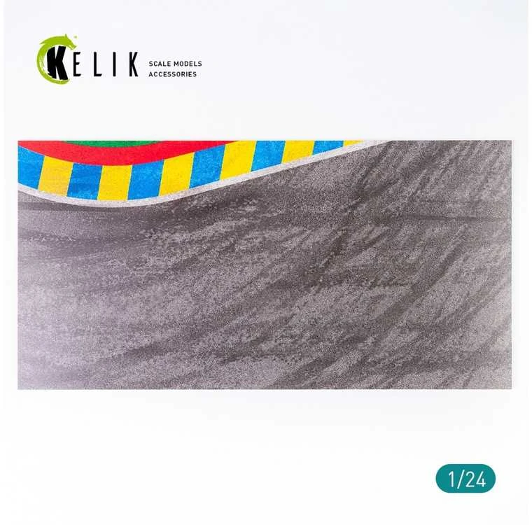 Kelik Le Mano 24 val. posūkio asfalto kelias, akrilo pagrindas 1/24