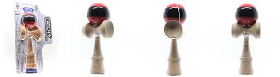 Yoyo Kendama žaislas, medinis/raudonas