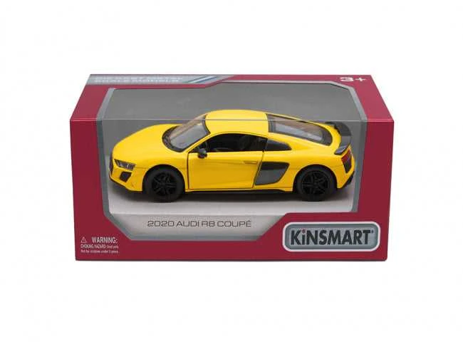 KiNSMART automobilis, 2020 Audi R8 Coupé, geltonas
