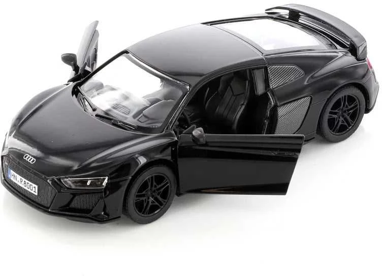 KiNSMART automobilis, 2020 Audi R8 Coupé, juodas