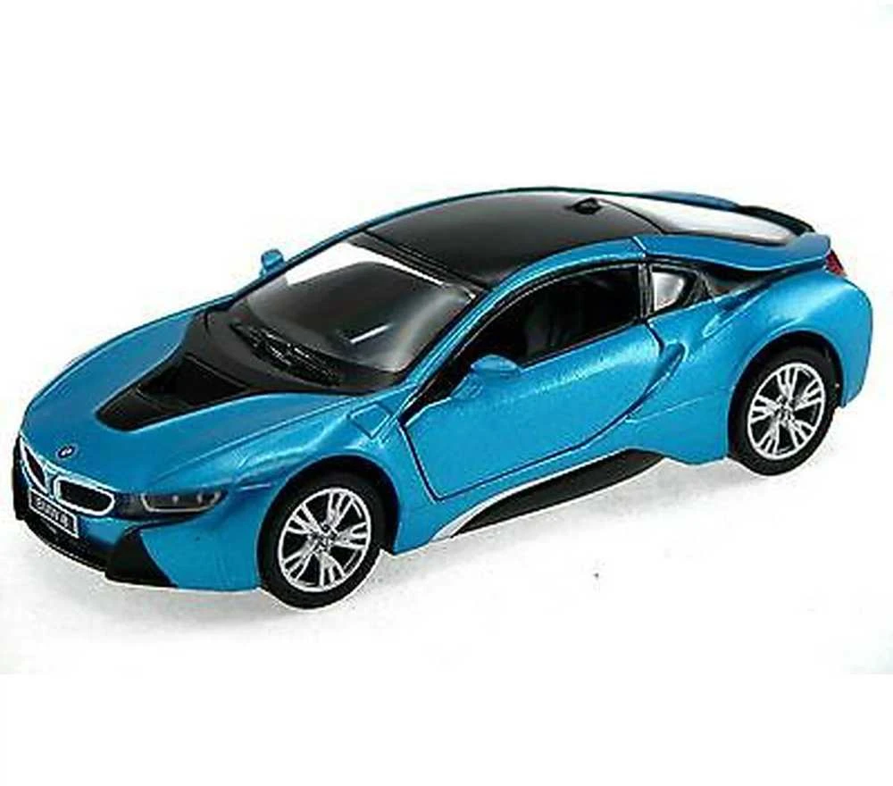 KiNSMART automobilis, BMW i8, mėlynas
