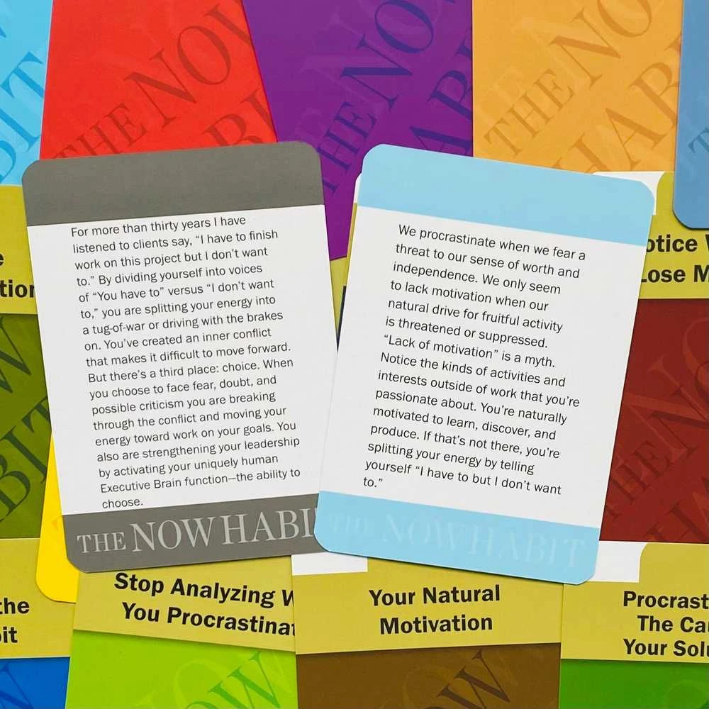 Kiti Prekiniai Zenklai Tarcher The Now Habit Motivation Kortos