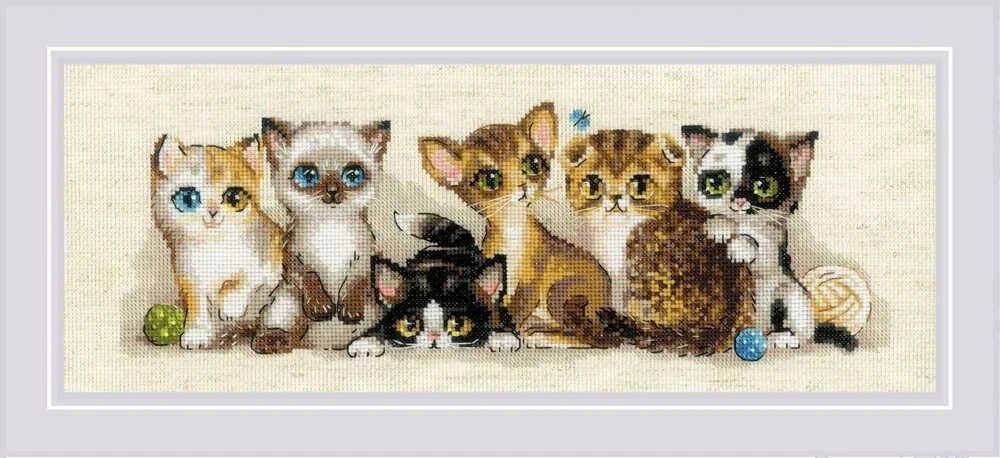 Riolis Kryželio siūlų rinkinys "Kačiukai" 40x15 SR2180