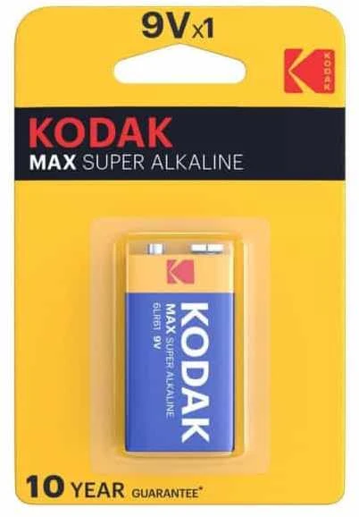 KODAK Max 6LR61 9V Elementas