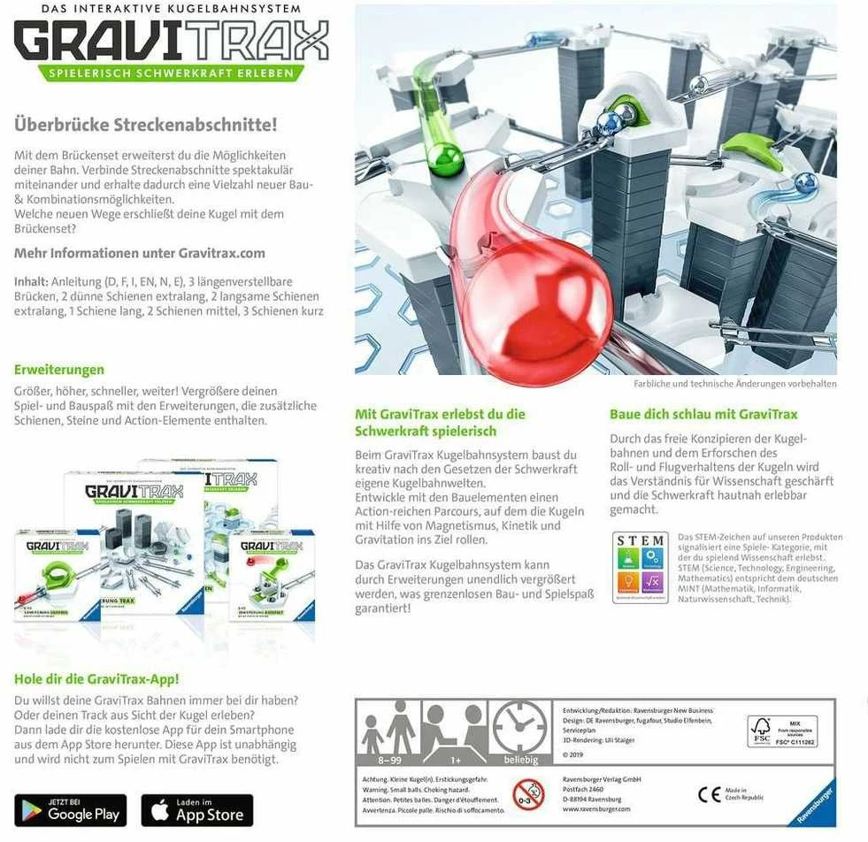 Ravensburger Konstruktorius GraviTrax: Priedų rinkinys Extension Bridges