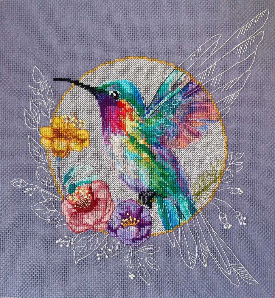 Abris Art Siuvinėjimo kryželiu rinkinys Rojaus paukštis, 23x24 cm, 14 ct, 40 spalvų