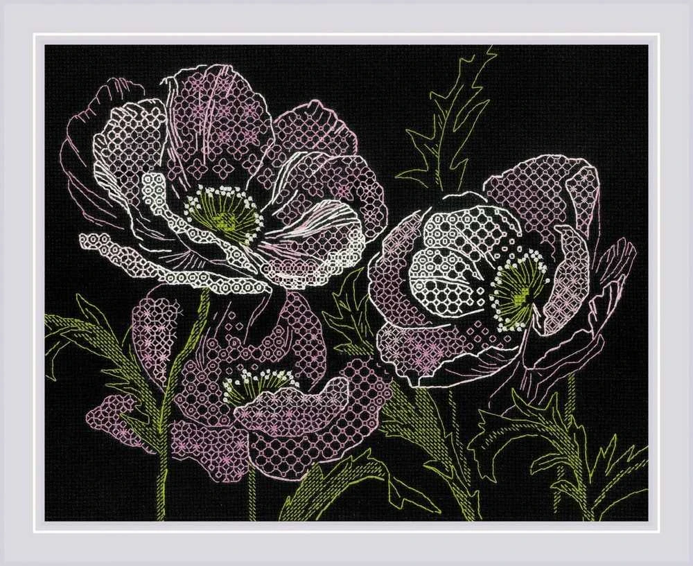 Lace Poppies Siuvinėjimo rinkinys iš RIOLIS Nr.: 1991