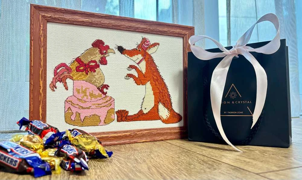 Riolis Kryželio siuvinėjimo rinkinys - Aine kolekcija "Happiest Birthday" 21x15 cm SRA1007