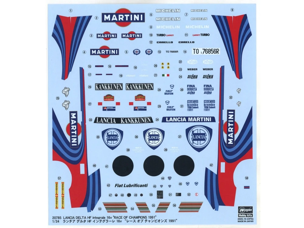 Lancia Delta HF Integrale 16v 1991 ROC 1/24 Hasegawa modelis
