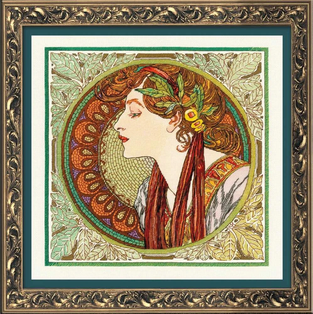 Laurel after A. Mucha's Artwork siuvinėjimo rinkinys iš RIOLIS Nr.: 100/061