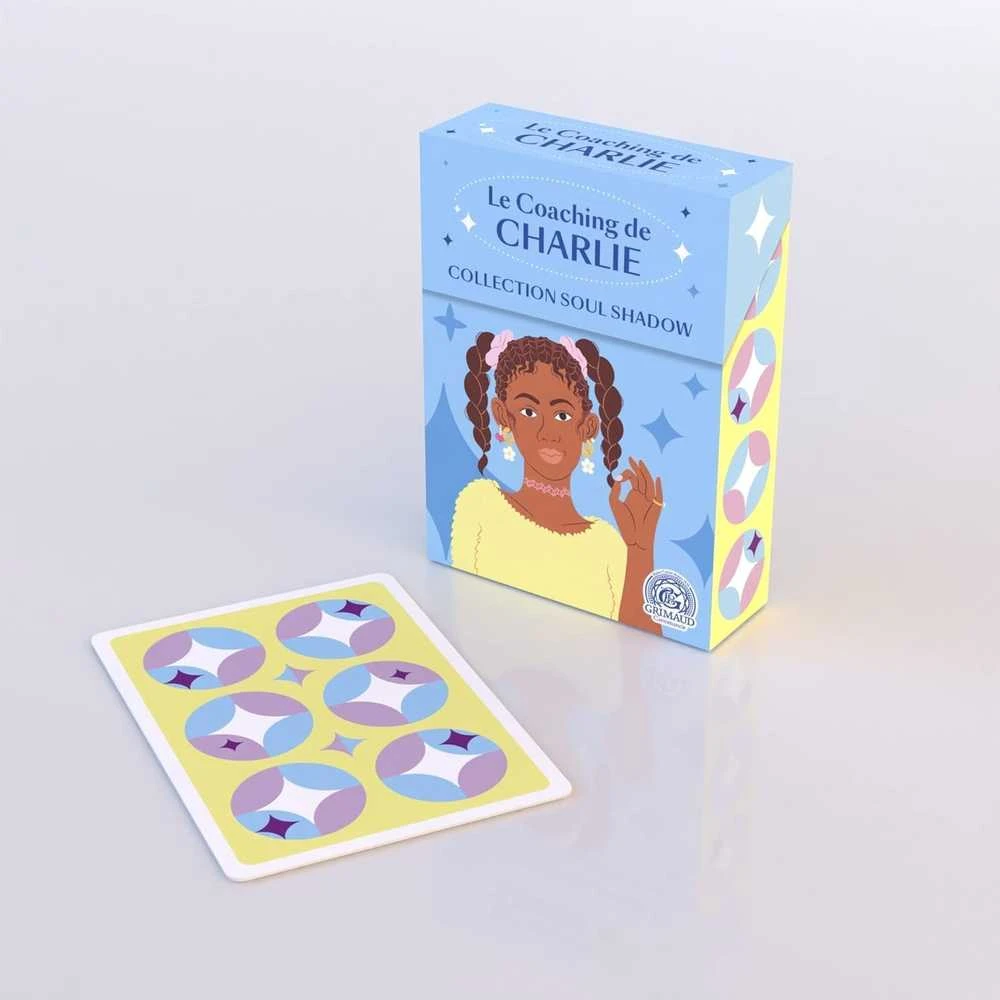 Grimaud Cartomancie Žaidimų Kortų Rinkinys - Le Coaching de Charlie Kortos 55-Kortos Nešiojamas 9.2x6.6x2.5cm
