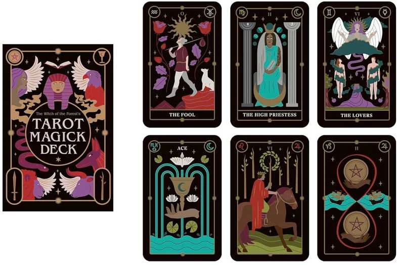 KNYGA Tarot kortos Witch of the Forest's Leaping Hare Press