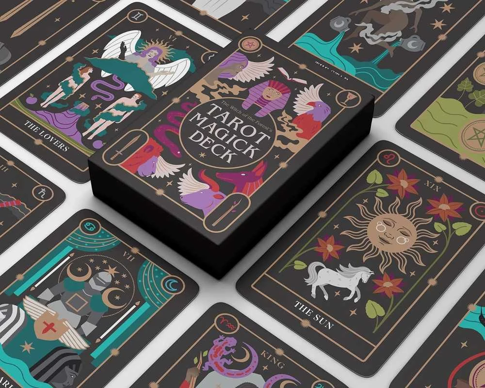 KNYGA Tarot kortos Witch of the Forest's Leaping Hare Press