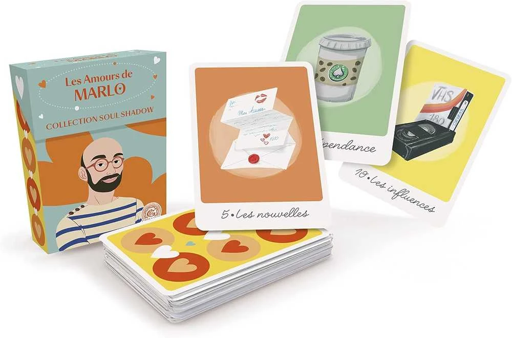 Grimaud Cartomancie Taro kortų rinkinys - Les Amours de Marlo Kortos 55 Oracle Kortos Kompaktiškas Formatas