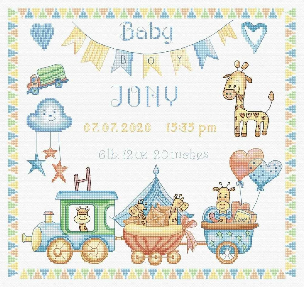 LetiStitch luca S Baby Boy Record SLETI936