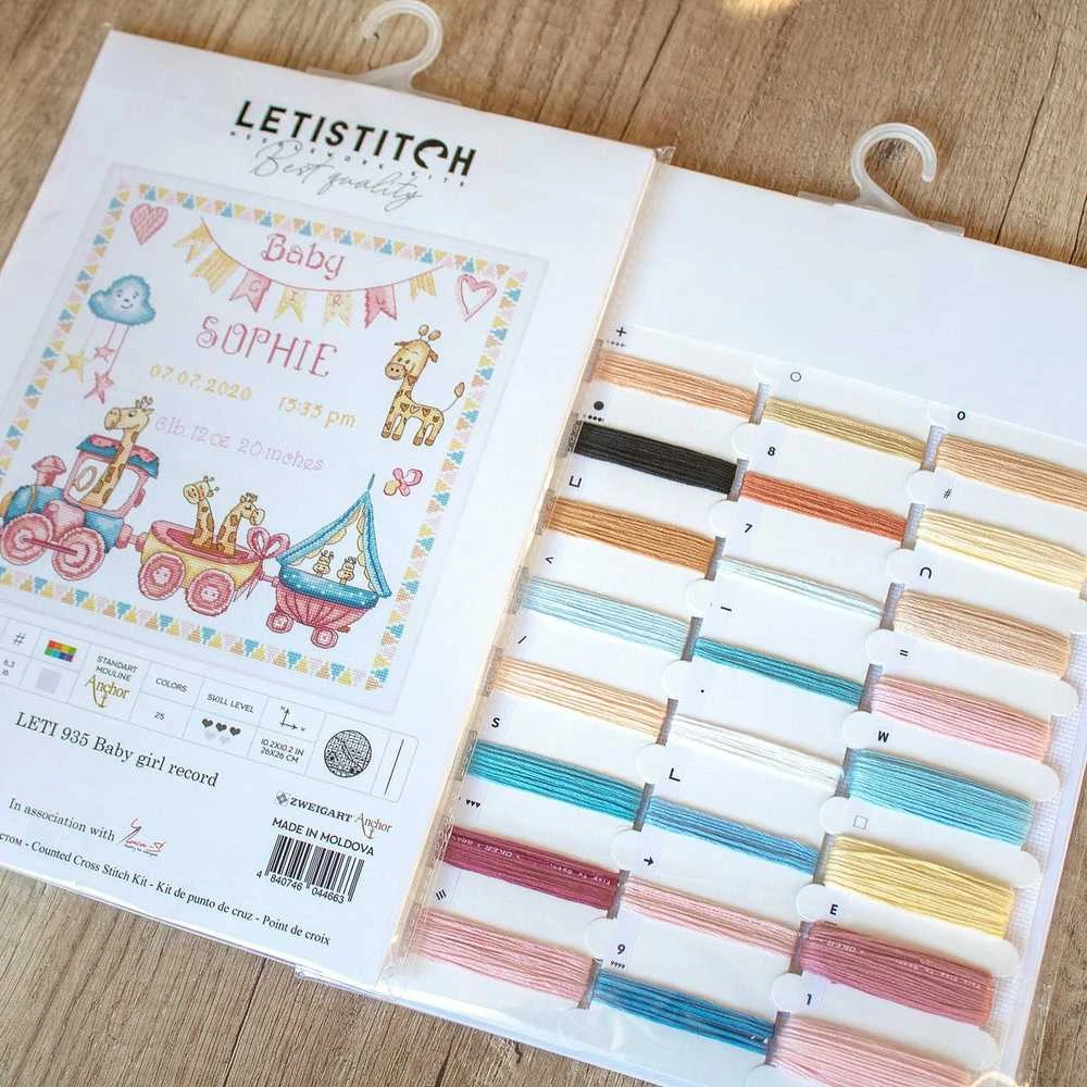 LetiStitch luca S Kūdikio mergaitės įrašas SLETI935