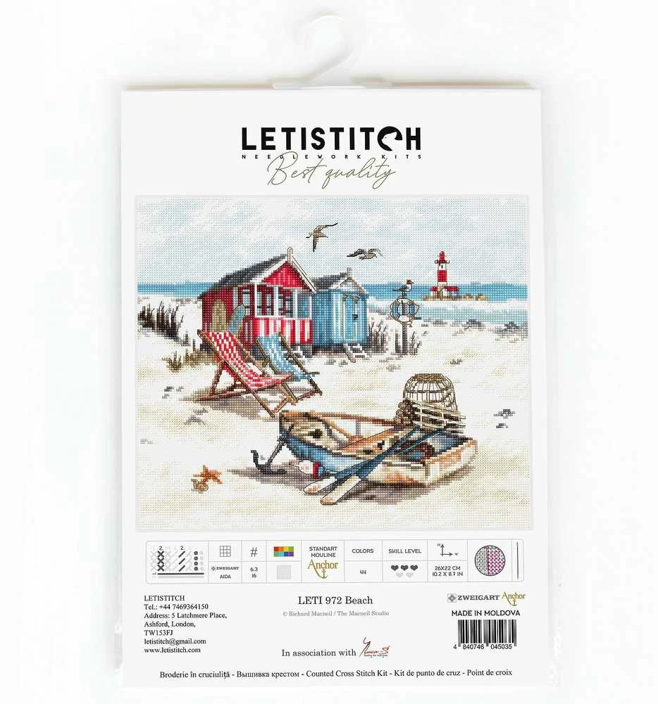 LetiStitch luca S Kryželiu siuvinėjimo rinkinys Paplūdimys SLETI972