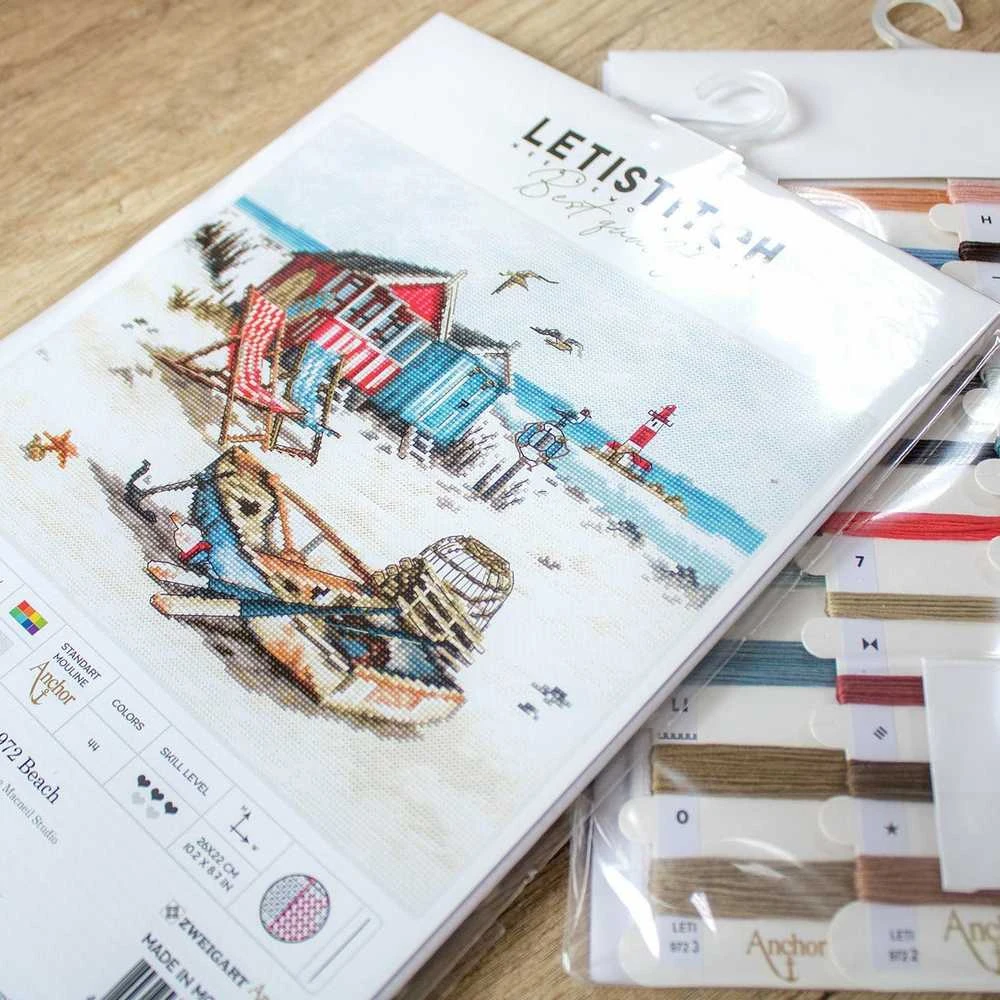 LetiStitch luca S Kryželiu siuvinėjimo rinkinys Paplūdimys SLETI972