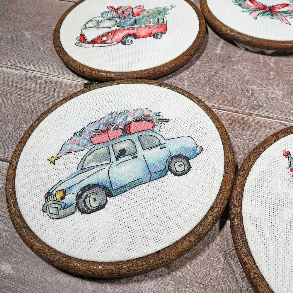 LetiStitch luca S Kalėdiniai retro automobiliai SLETI965
