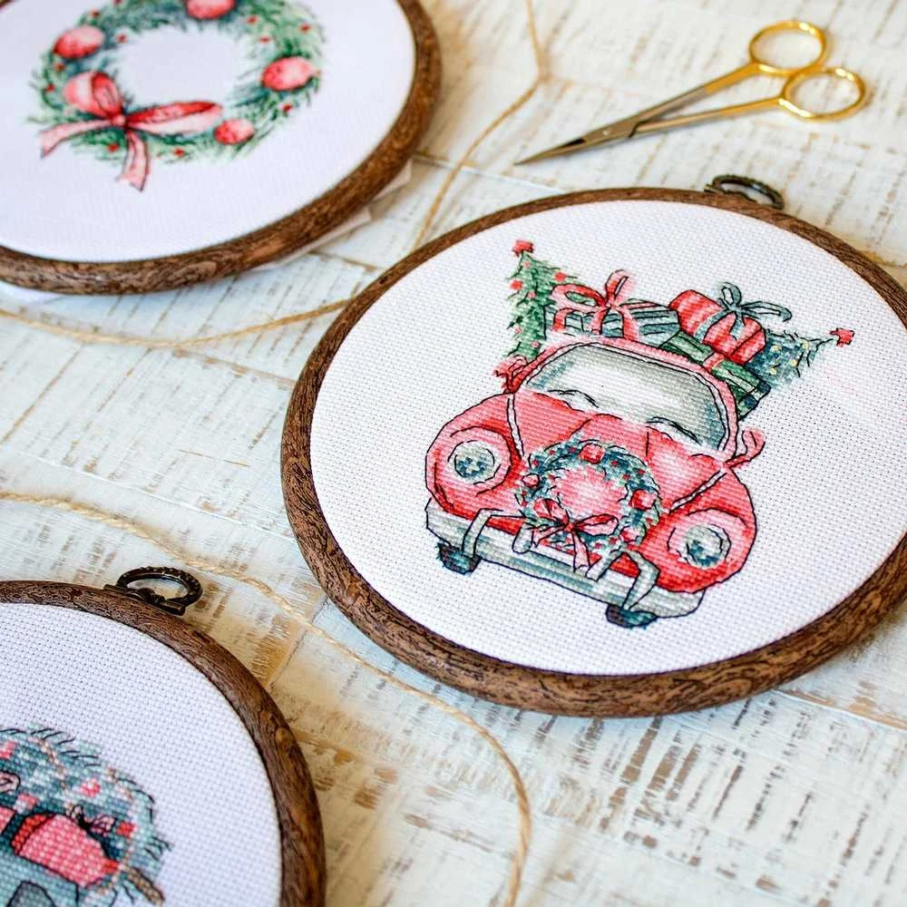 LetiStitch luca S Kalėdiniai retro automobiliai SLETI965