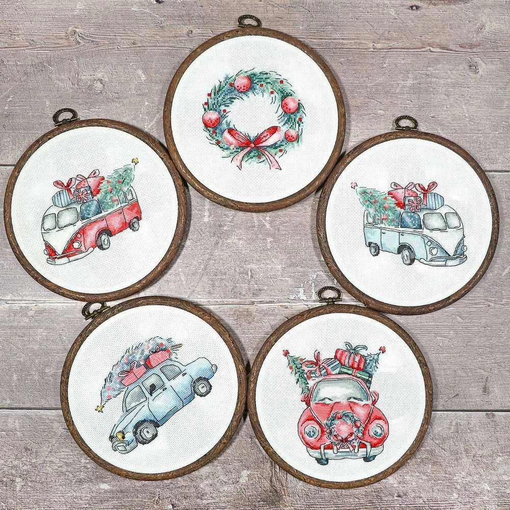 LetiStitch luca S Kalėdiniai retro automobiliai SLETI965
