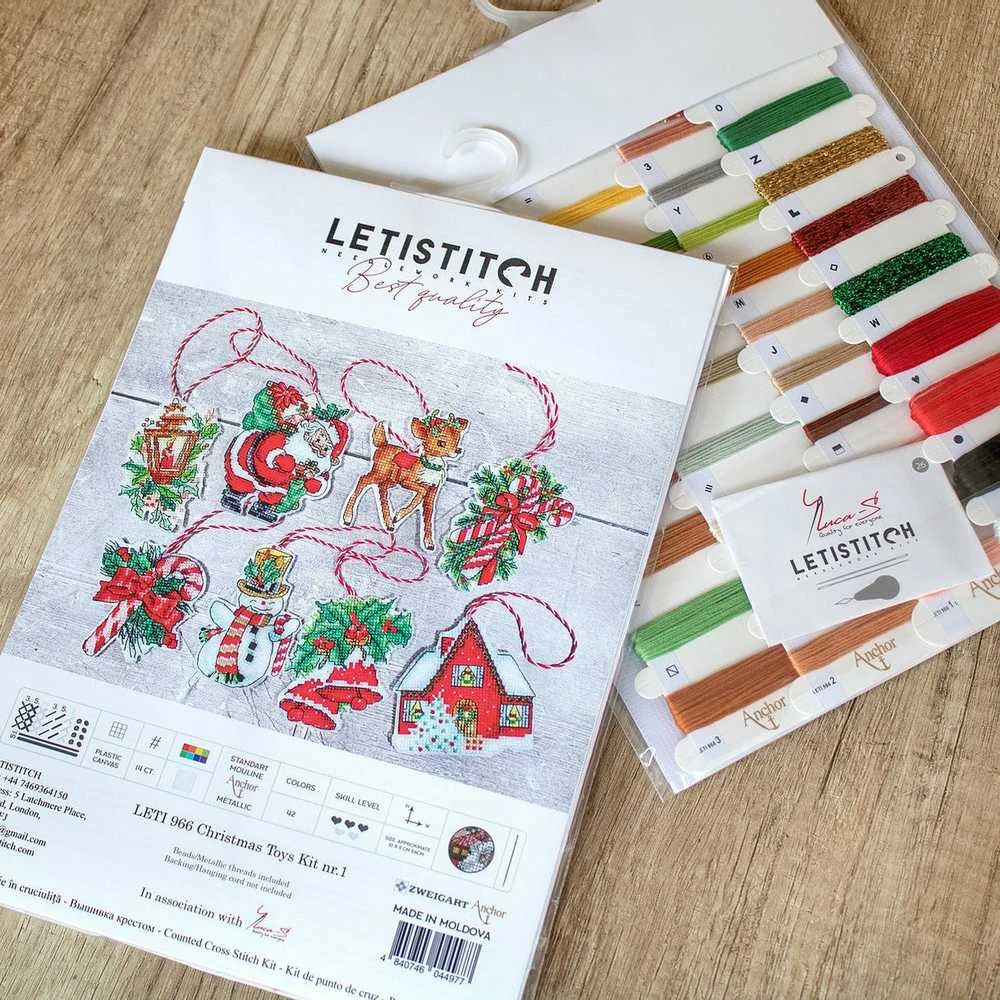 LetiStitch luca S Kalėdinių žaislų rinkinys Nr.1 SLETI966