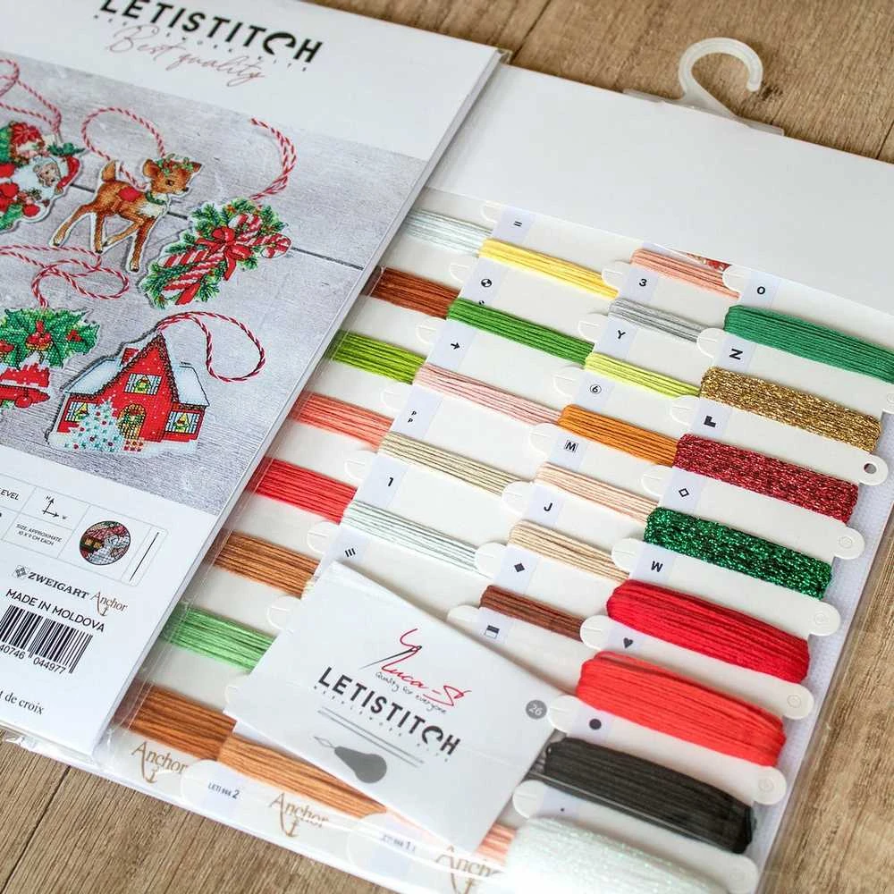 LetiStitch luca S Kalėdinių žaislų rinkinys Nr.1 SLETI966